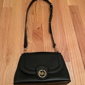 Michael Kors Black Bowery Pebbled Leather Purse